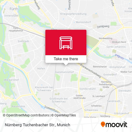 Nürnberg Tuchenbacher Str. map