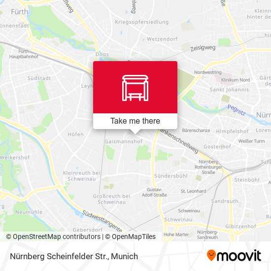 Nürnberg Scheinfelder Str. map
