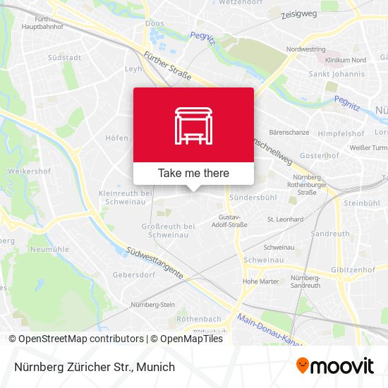 Nürnberg Züricher Str. map