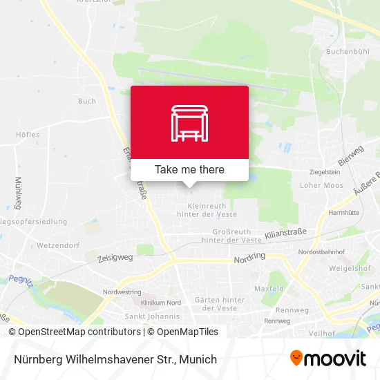 Карта Nürnberg Wilhelmshavener Str.