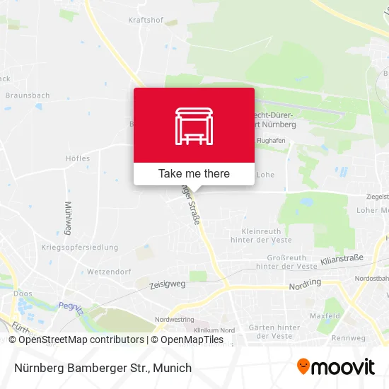 Карта Nürnberg Bamberger Str.