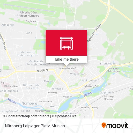 Nürnberg Leipziger Platz map