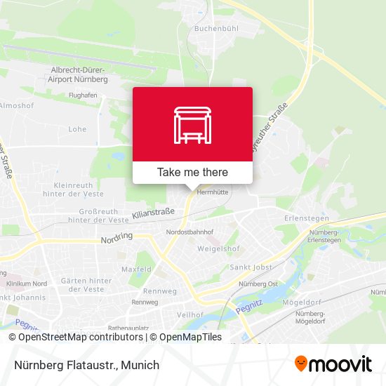 Nürnberg Flataustr. map