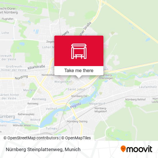 Nürnberg Steinplattenweg map