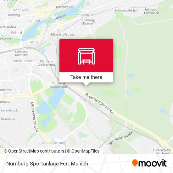 Nürnberg Sportanlage Fcn map