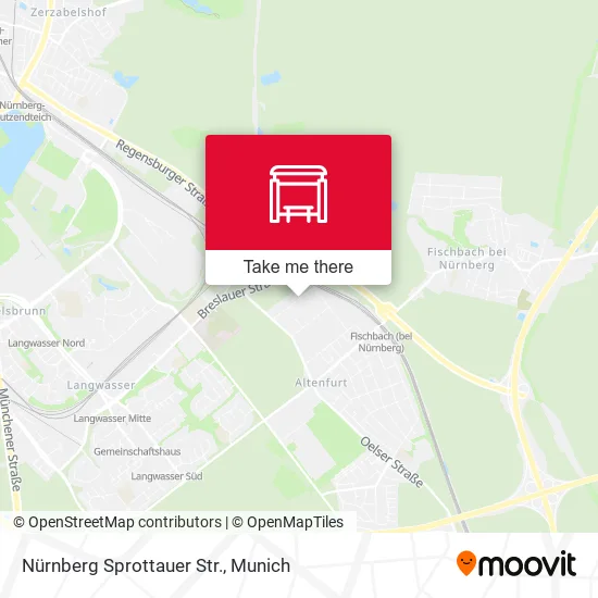 Карта Nürnberg Sprottauer Str.