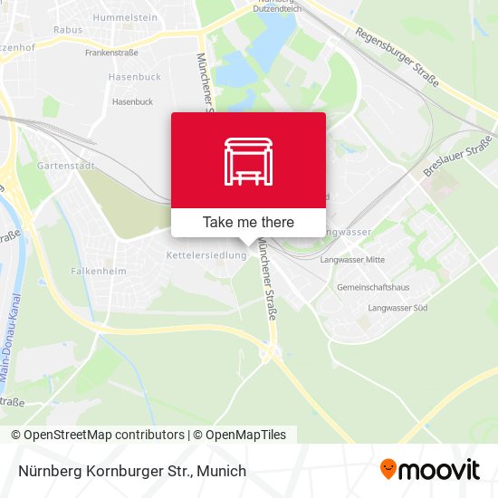 Nürnberg Kornburger Str. map