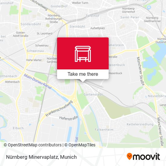 Nürnberg Minervaplatz map
