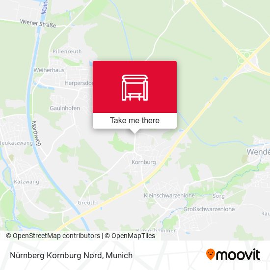 Nürnberg Kornburg Nord map