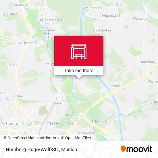 Карта Nürnberg Hugo-Wolf-Str.