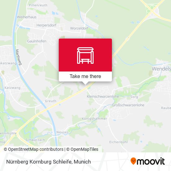 Nürnberg Kornburg Schleife map