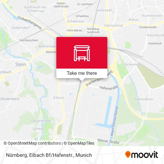 Карта Nürnberg, Eibach Bf/Hafenstr.
