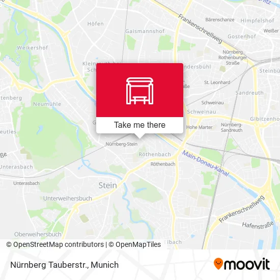Карта Nürnberg Tauberstr.