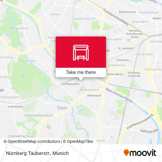 Карта Nürnberg Tauberstr.