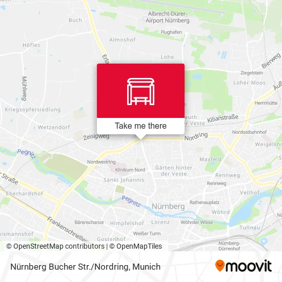 Карта Nürnberg Bucher Str./Nordring