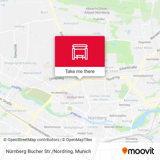 Карта Nürnberg Bucher Str./Nordring