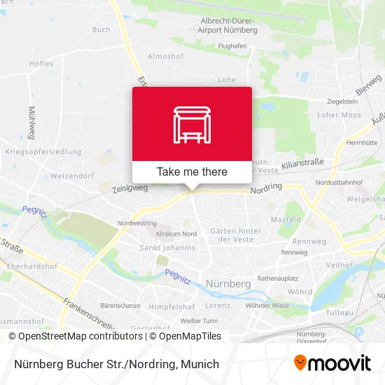 Карта Nürnberg Bucher Str./Nordring