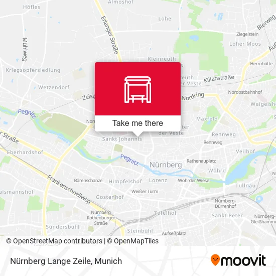 Карта Nürnberg Lange Zeile
