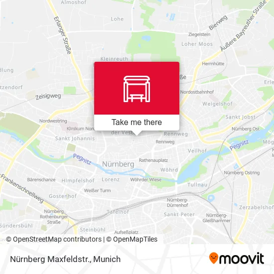 Карта Nürnberg Maxfeldstr.