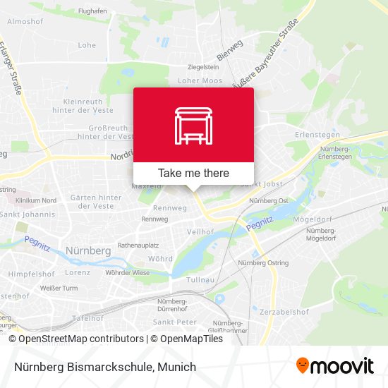Nürnberg Bismarckschule map
