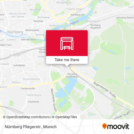 Карта Nürnberg Fliegerstr.