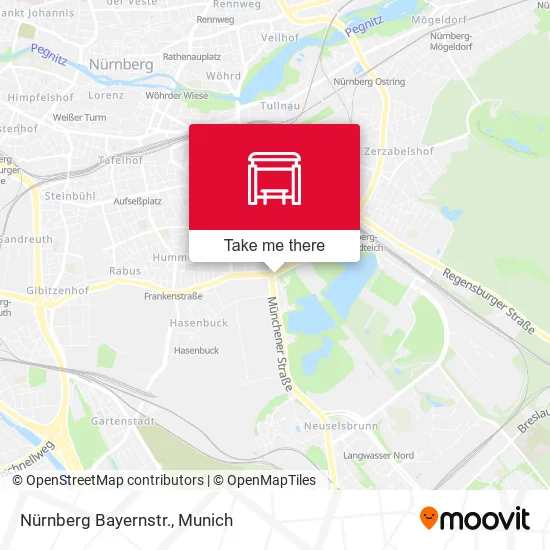 Карта Nürnberg Bayernstr.