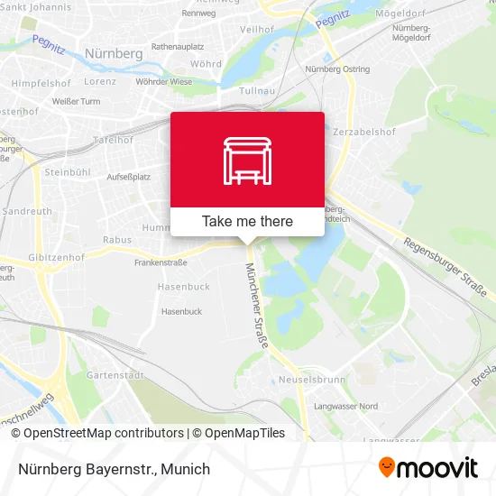 Карта Nürnberg Bayernstr.
