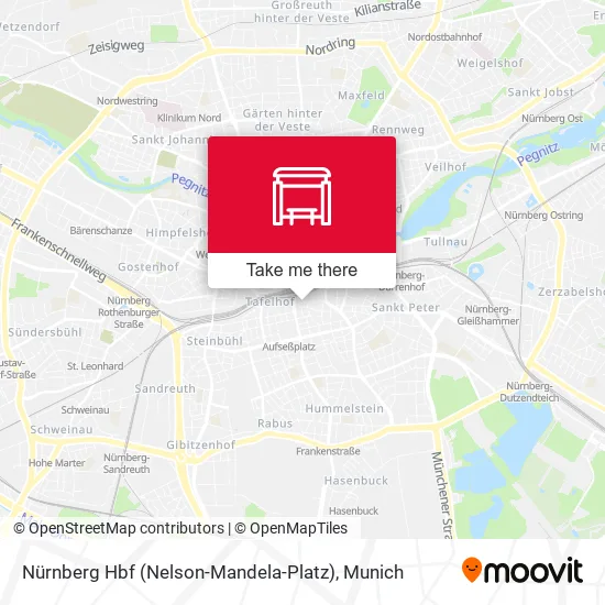 Карта Nürnberg Hbf (Nelson-Mandela-Platz)