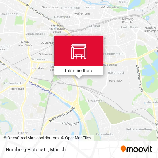 Карта Nürnberg Platenstr.