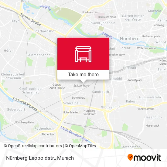 Карта Nürnberg Leopoldstr.