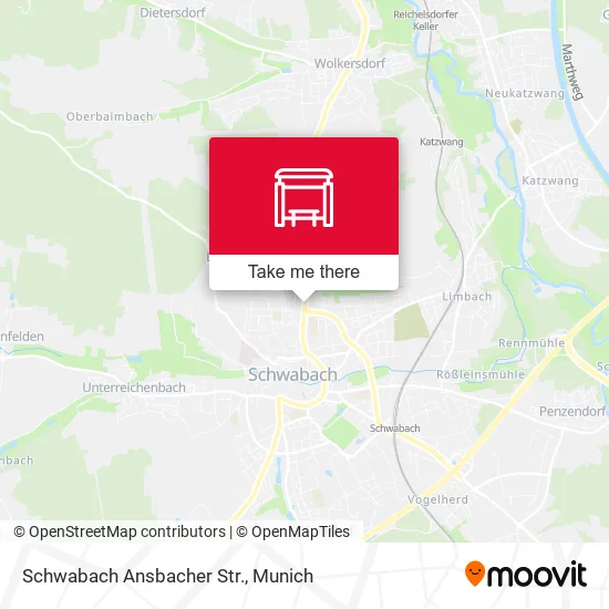 Карта Schwabach Ansbacher Str.