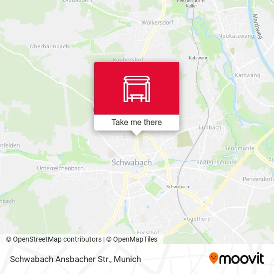 Карта Schwabach Ansbacher Str.
