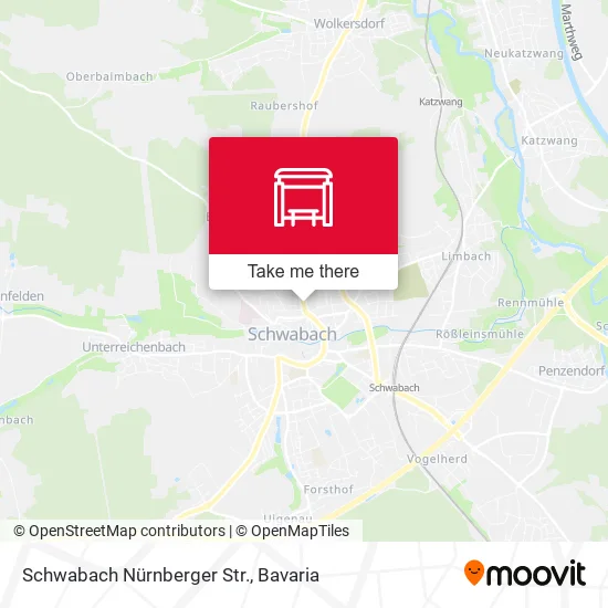 Карта Schwabach Nürnberger Str.