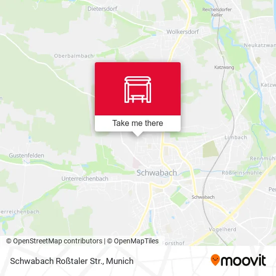 Карта Schwabach Roßtaler Str.