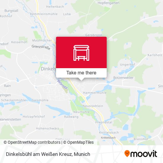 Dinkelsbühl am Weißen Kreuz map