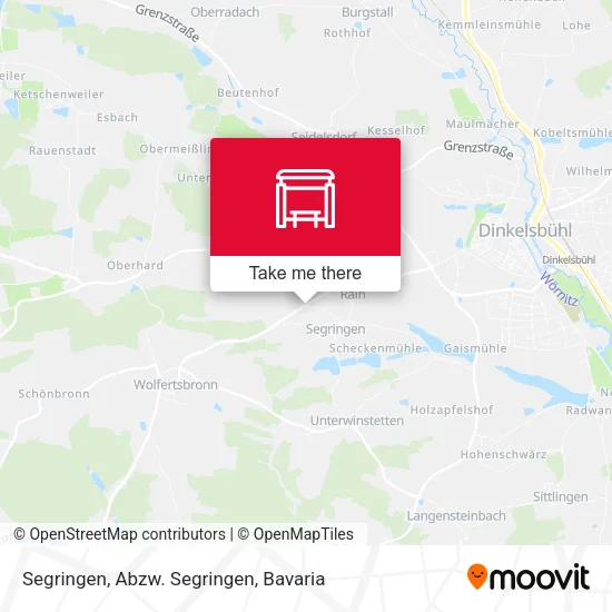 Карта Segringen, Abzw. Segringen