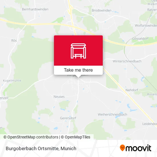 Карта Burgoberbach Ortsmitte
