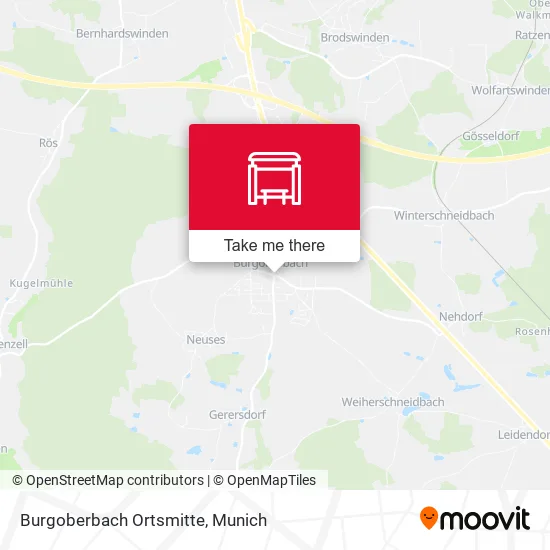 Карта Burgoberbach Ortsmitte