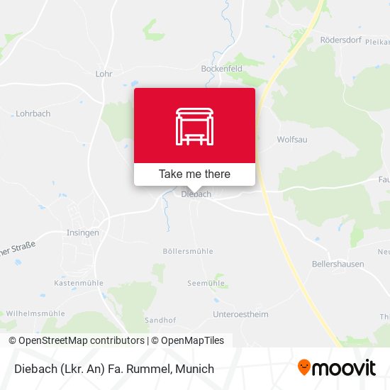Diebach (Lkr. An) Fa. Rummel map