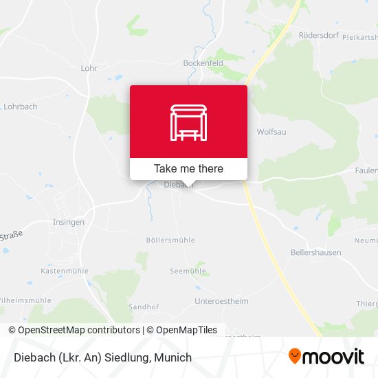 Diebach (Lkr. An) Siedlung map
