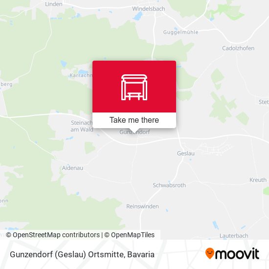 Карта Gunzendorf (Geslau) Ortsmitte