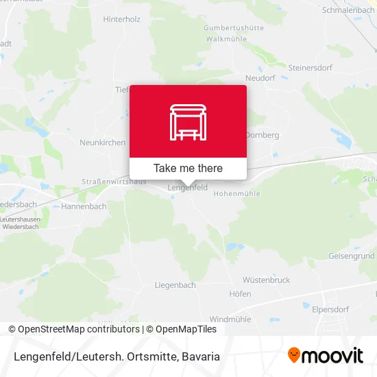 Карта Lengenfeld/Leutersh. Ortsmitte