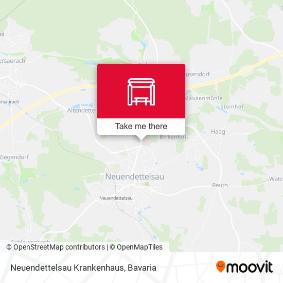 Neuendettelsau Krankenhaus map