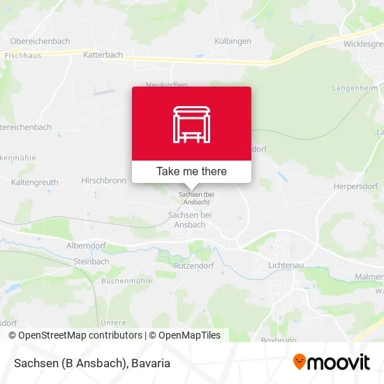 Карта Sachsen (B Ansbach)