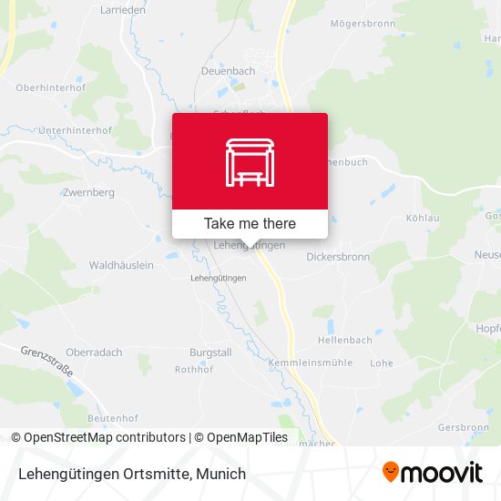 Lehengütingen Ortsmitte map