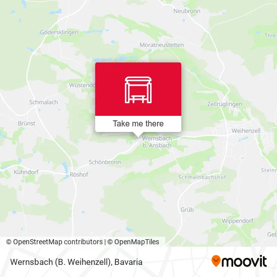 Карта Wernsbach (B. Weihenzell)