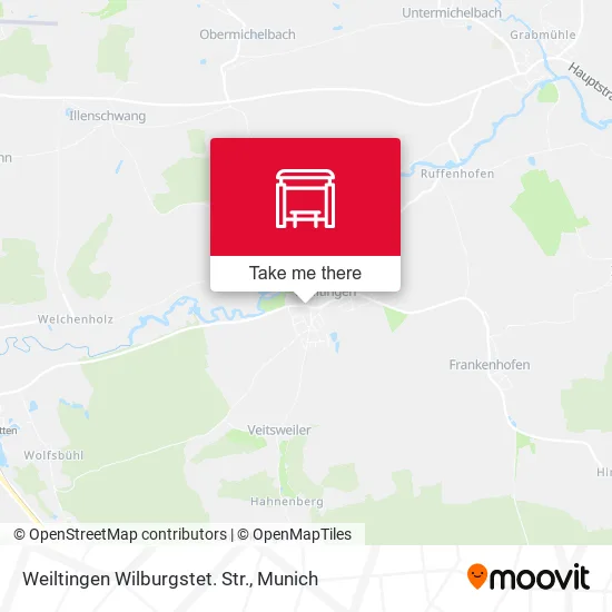 Карта Weiltingen Wilburgstet. Str.