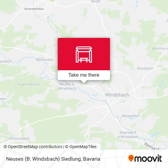 Карта Neuses (B. Windsbach) Siedlung