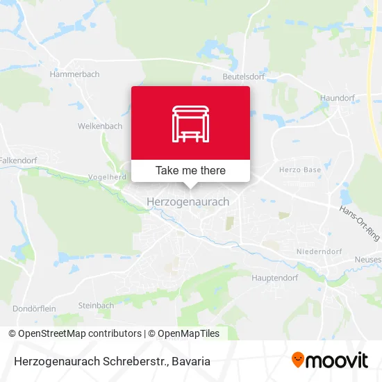 Карта Herzogenaurach Schreberstr.