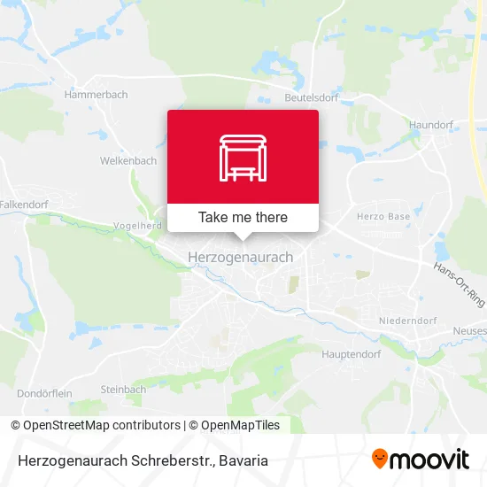 Карта Herzogenaurach Schreberstr.